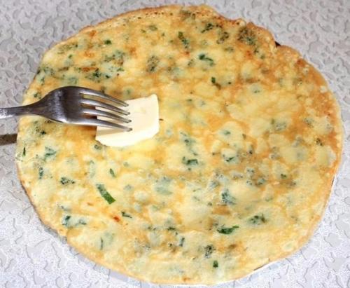 Сырные блины с зеленью. 04 Сырные блины с зеленью. 04