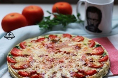 Киш с грибами и помидорами. Киш с грибами и помидорами.