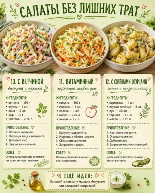 Салаты без дорогих продуктов - это не скучно, а очень вкусно. 03