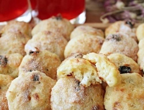 Творожное печенье с изюмом. 05