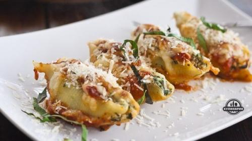 Фаршированные ракушки.  Ингредиенты: 05