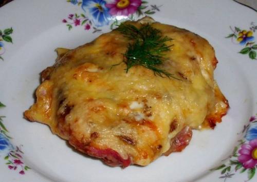 Мясо по-купечески (с грибами). Мясо по-купечески (с грибами).