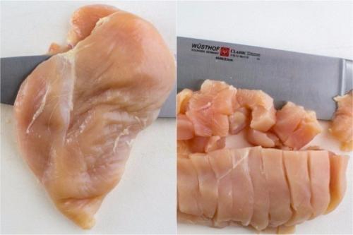 Куриные оладьи.  Ингредиенты: 01