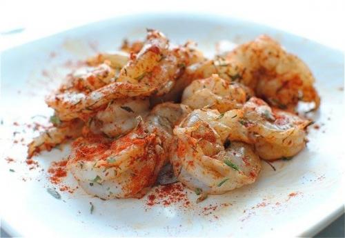 Жареные креветки с соусом. 01