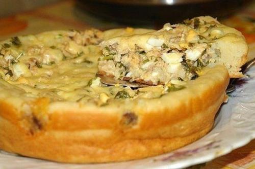 Быстрый рыбный пирог. 01