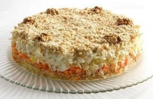 Подборка лучших рецептов салатов - тортов, которые всегда украсят ваш праздничный стол? 07