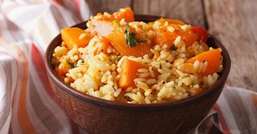 Каша из тыквы с рисом.