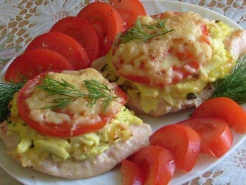 Мясо с овощами.