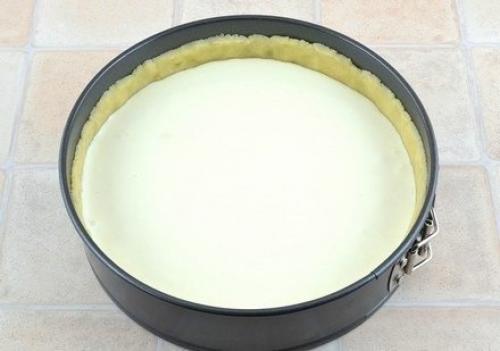 Творожный пирог с персиками. 07