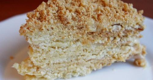 Торт со сгущенкой на сковороде. 03