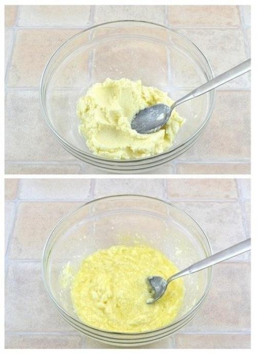 Творожный пирог с персиками. 03