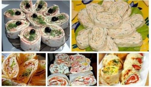Закуски из лаваша.