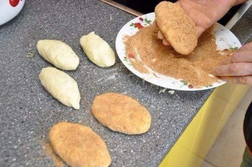 Котлетосики из картофеля с грибным соусом. 04