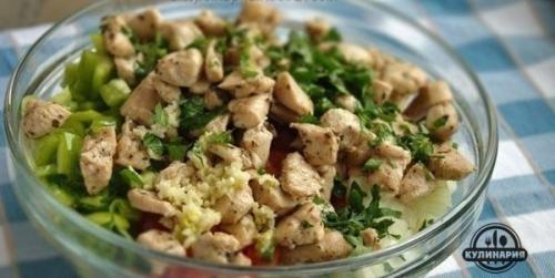 Салат с кукурузой и курицей. 04 Салат с кукурузой и курицей. 04