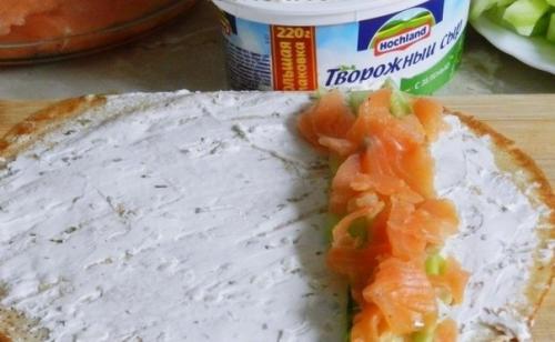 Блины с семгой и творожным сыром. 04