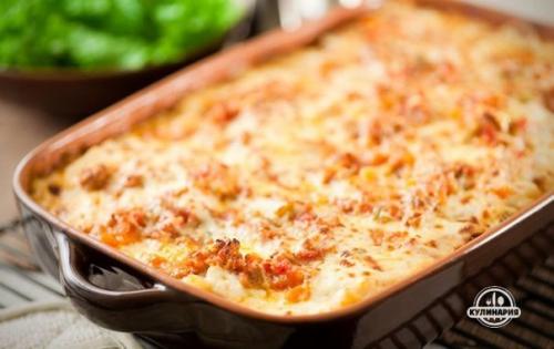 Куриная запеканка с овощами.