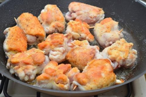 Голень цыплят с сыром и ананасом. 06