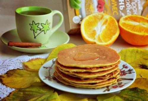 Овсяные блинчики с апельсиновой ноткой.