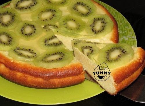 Твлорожная запекнка с киви.