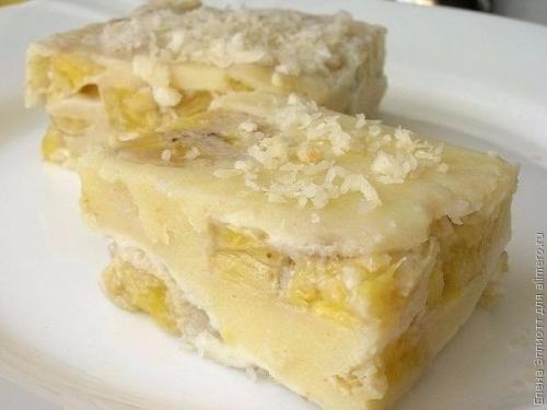 Банановый пудинг.  Ингредиенты на 4 порции: