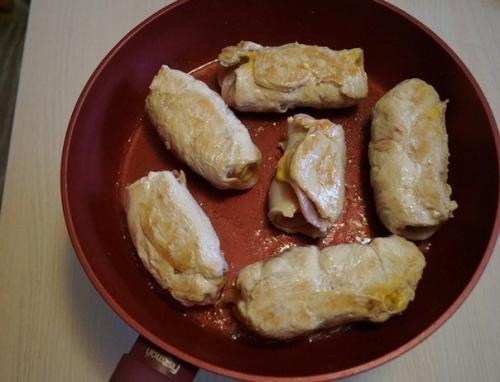 Рулетики Кордон Блю в сливочном соусе. 07