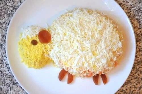 Очень вкусный салат Новогодняя Овечка. 02