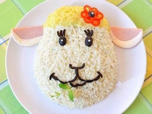Очень вкусный салат Новогодняя Овечка. 04