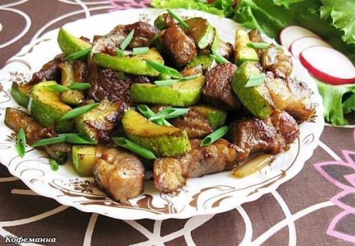 Свинина с кабачками.