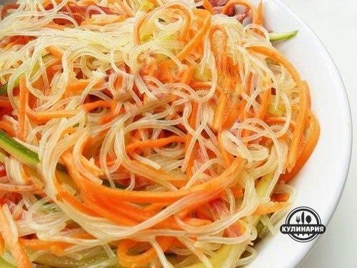 Фунчоза по-корейски.  Ингредиенты: 04