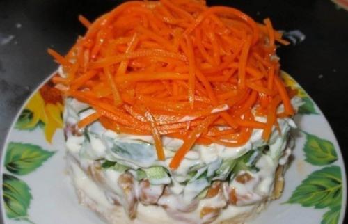 Салат с корейской морковью и грибами? 03