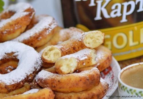 Творожные пончики.  Ингредиенты: