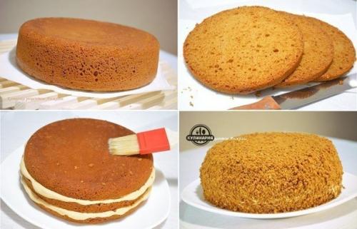 Очень вкусный нежный и влажный бисквит. 02