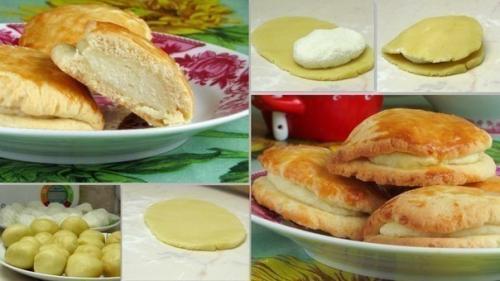 Сочники.  Ингредиенты:  Мука - примерно 4 стакана.