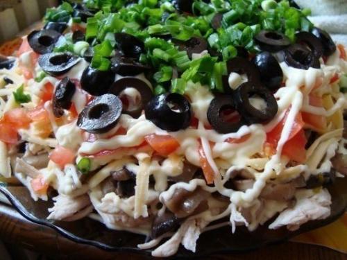 Салат Здоровье с грибами.