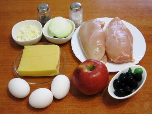 Новогодний салат Обезьянка. 01