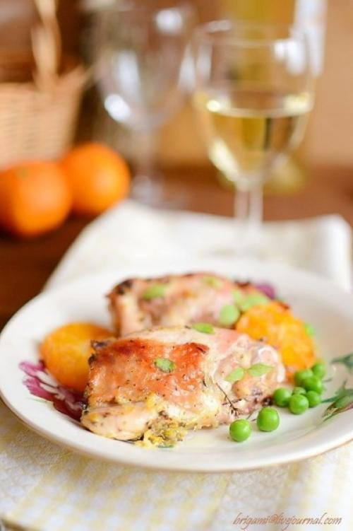 Новогодняя курочка с апельсинами. 01 Новогодняя курочка с апельсинами. 01