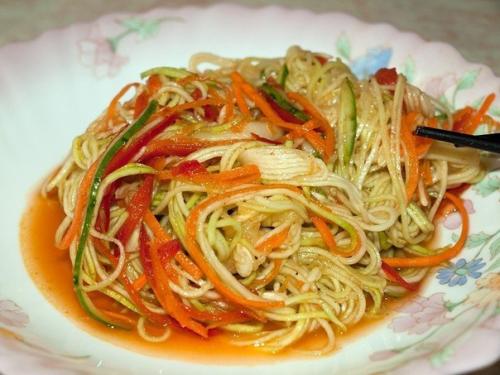 Фунчоза по-корейски.  Ингредиенты: 02