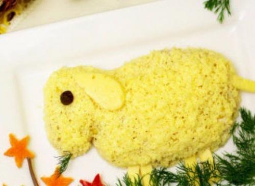 Очень вкусный салат Новогодняя Овечка. 01