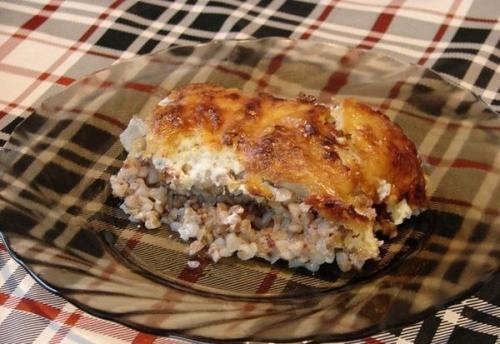 Курица, запеченная с гречкой?