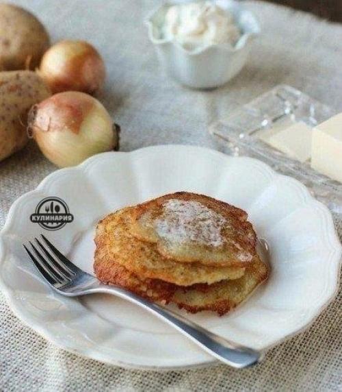 Картофельные драники с мясом.