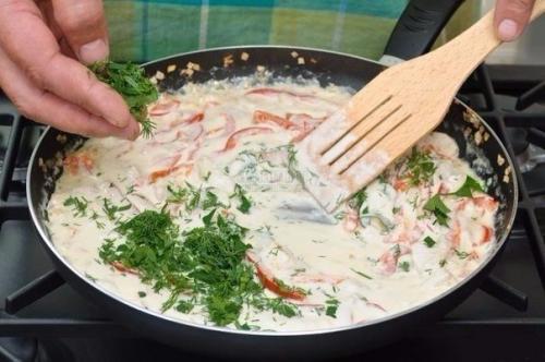 Куриное Филе в сливках с перцем. 04