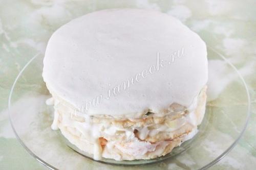 Сметанный торт с фруктами. 08 Сметанный торт с фруктами. 08