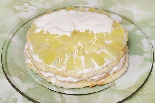 Сметанный торт с фруктами. 06 Сметанный торт с фруктами. 06