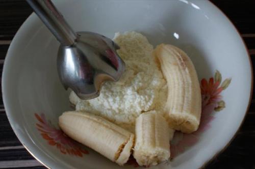 Творожное суфле с бананом. 01