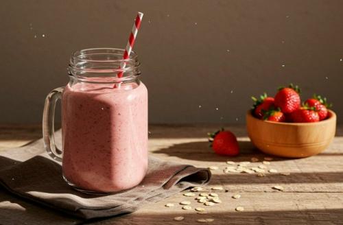 Смузи с клубникой.

