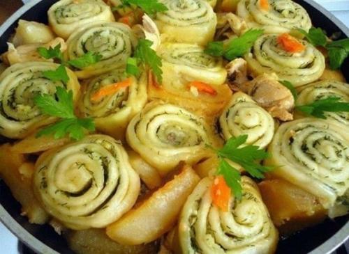 Нудли с картошкой и мясом. 02