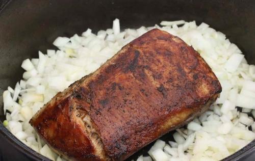 Жареная свинина с горчичным соусом. 02