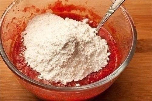 Клубничный рахат-лукум.  Ингредиенты: 01