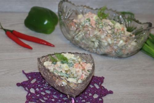 Салат Киевский.  Ингредиенты: