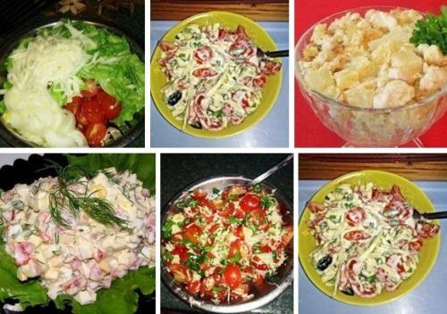 Несложные салатики на каждый день.
